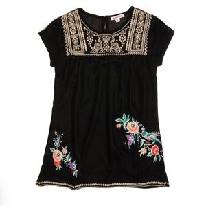 Johnny Was Girls Velvet Peasant Dress